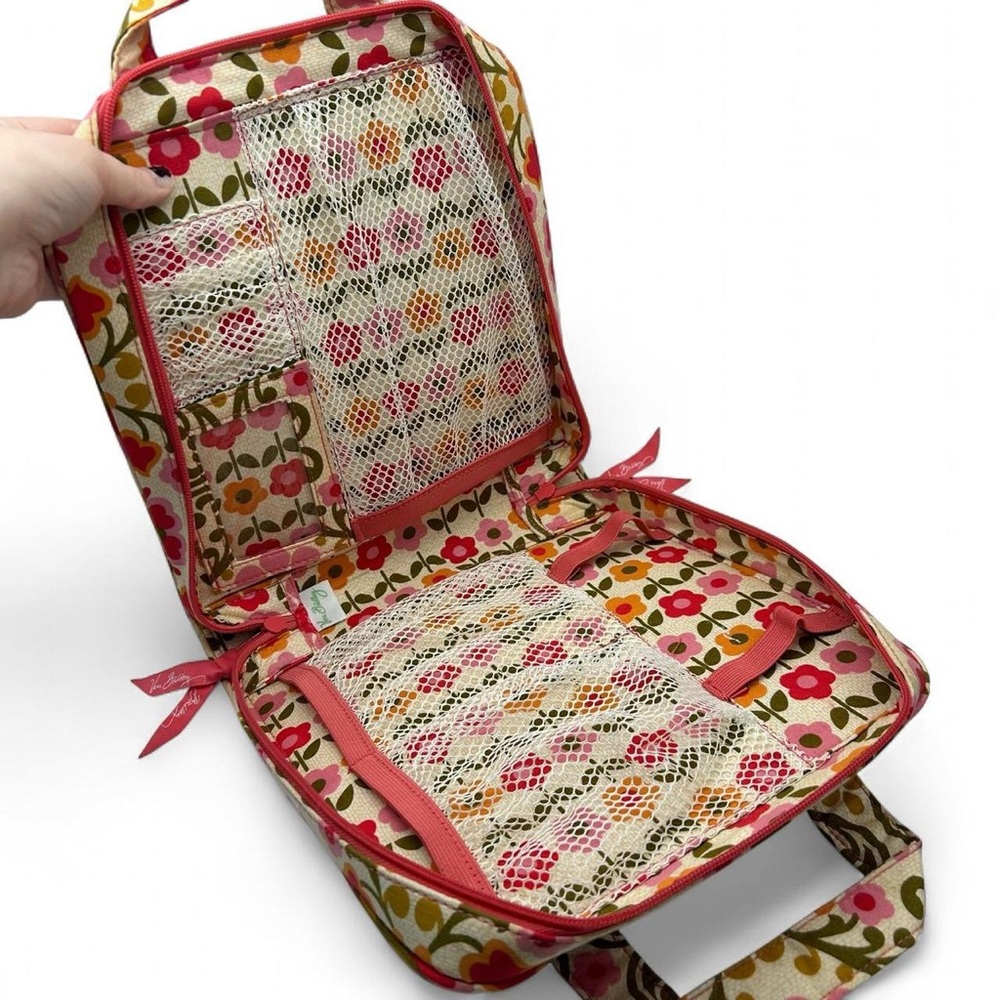 2000s Whimsical Vera Bradley Pink Floral Travel Toiletry Bag - Picture 2 of 6